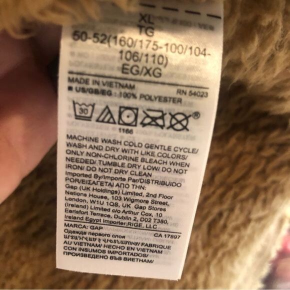 GAP 3/4 ZIP UP TEDDY PLUSH SHERPA FLEECE JACKET WOMEN’S XL - Picture 5 of 5